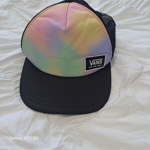 Vans Off The Wall Trucker Hat Tie Dye Style Mesh Back Adjustable Snapback Cap